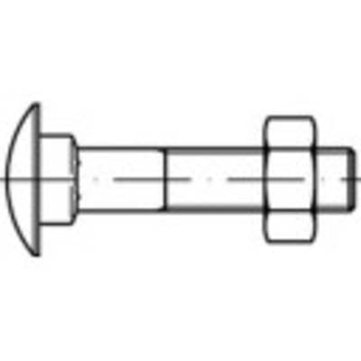 TOOLCRAFT 111238 Lapos kerek csavar M12 40 mm Külső hatlap DIN 603 Acél 100 db (111238)