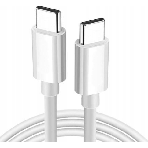 Jellico Series USB-C apa - USB-C apa Adat és töltőkábel 60W - Fehér (1m) (B1C)