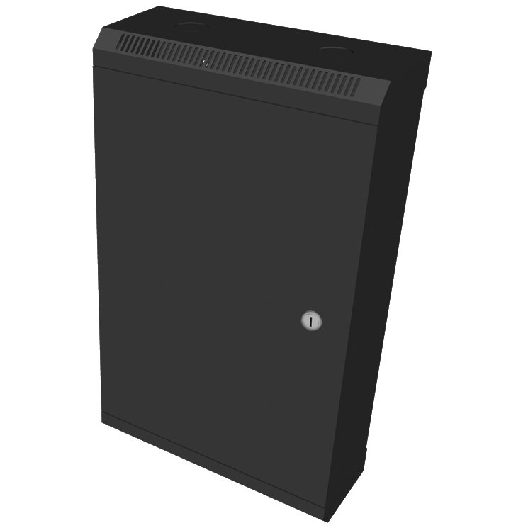 Datacom 10" 12U / 140mm, fémlemez, fekete (7048)