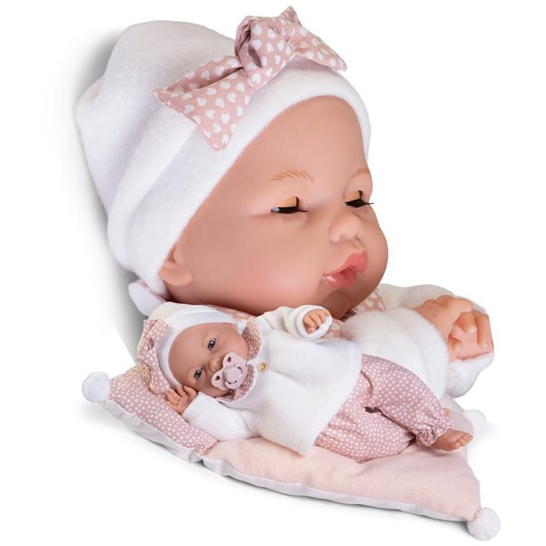 Antonio Juan 14363 Bimba - pislogó baba hangokkal és puha szövettesttel - 37 cm