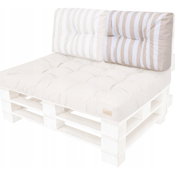  Hobbygarden KRŕTKIE OPARCIE LEO ECRU Z PASAMI