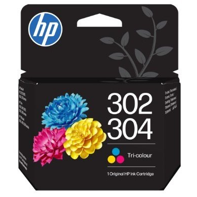 HP 302/304 Tri-color Original Ink Cartridge blækpatron 1 stk Standard udbytte Blå, Magenta, Gul