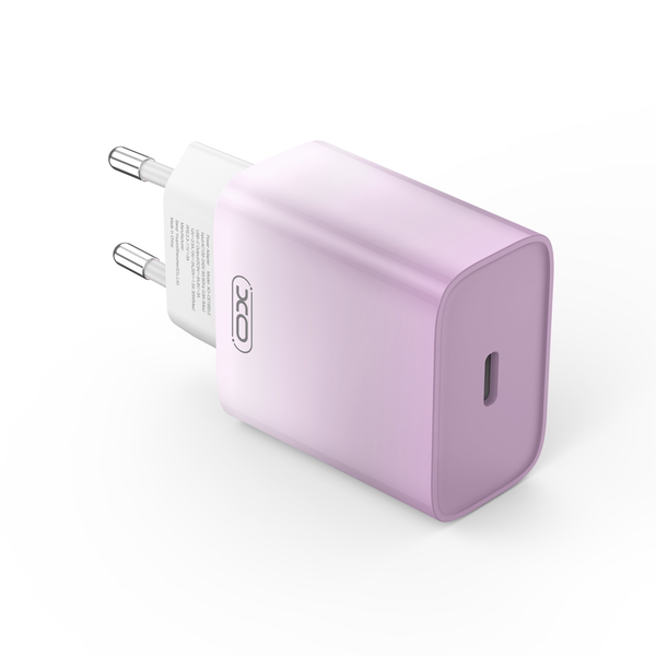 XO NABÍJENÍ SÍT CE18 PD 30W USB-C FIALOVO-BÍLÁ #200348