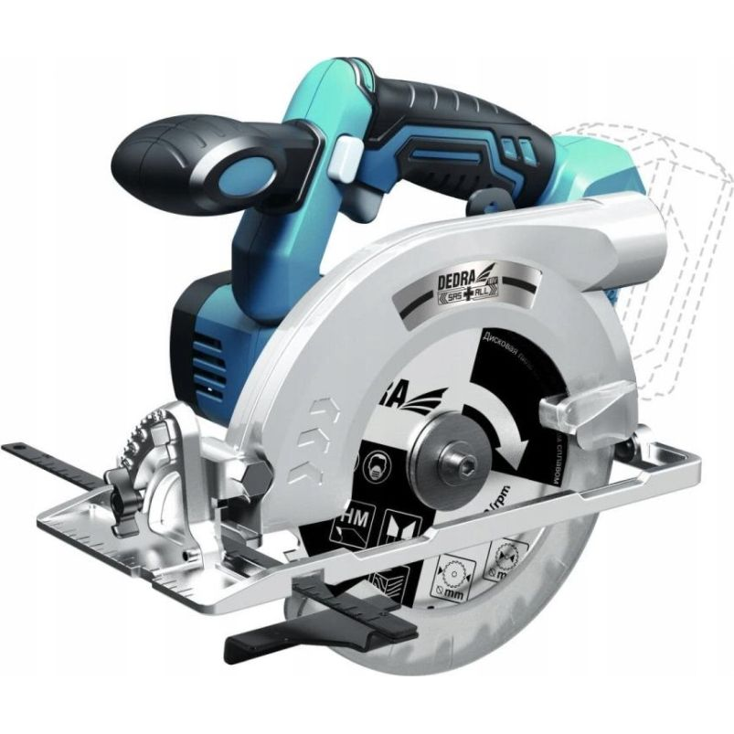 Dedra Akkumulátoros Körfűrész - 165 mm, 18 V, Akkumulátor Nélkül (DED7164)