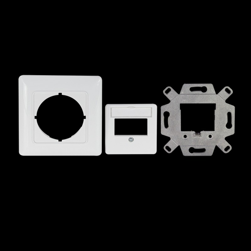 Logilink előlap 2 keystone csatlakozóhoz, egyenes kimenet, jel fehér (NK4059) (NK4059)
