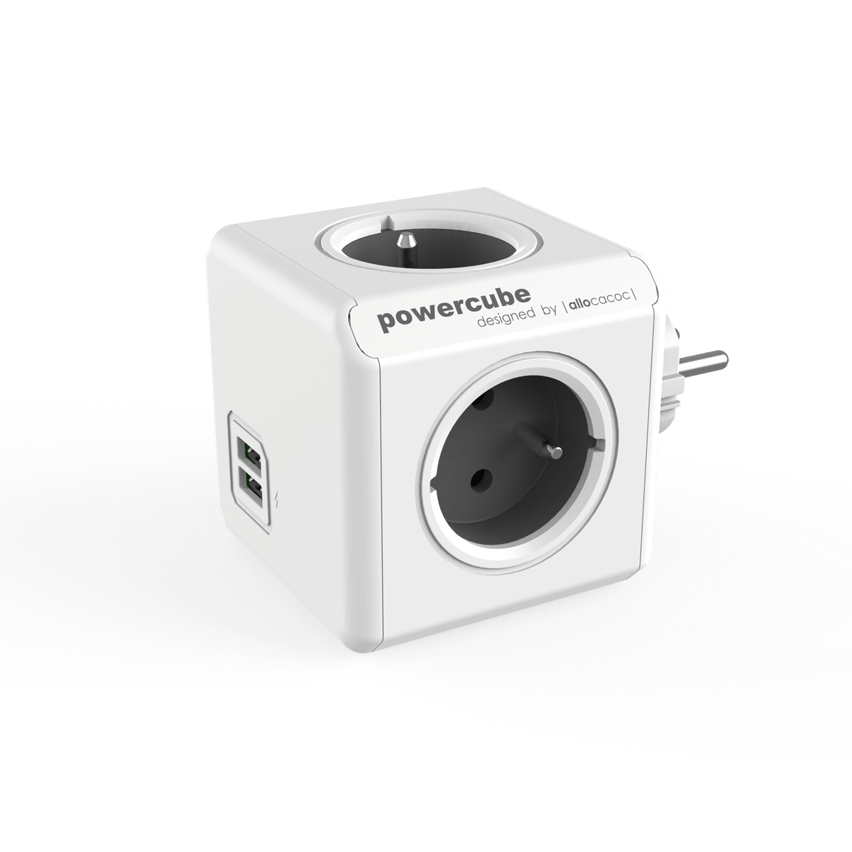 Allocacoc PowerCube Original 4-es elosztó dupla USB töltőporttal (2202GY/FROUPC)