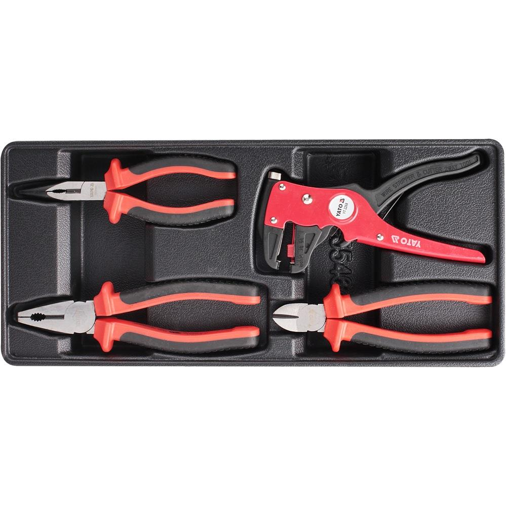 YATO Fiókbetét - villanyszerelő fogó készlet, 1000 V, 4 db (5906083554643)