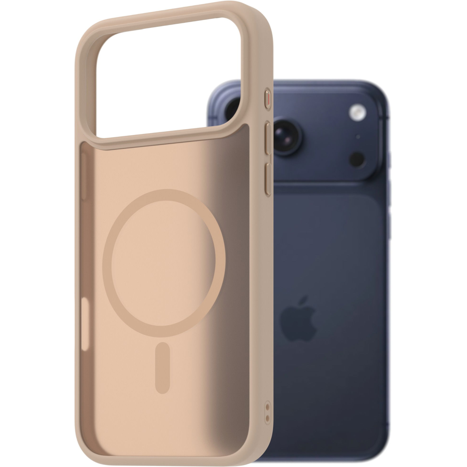 AlzaGuard Matte iPhone 17 Pro Max homokszínű MagSafe tok (AGD-PCMM479SG)