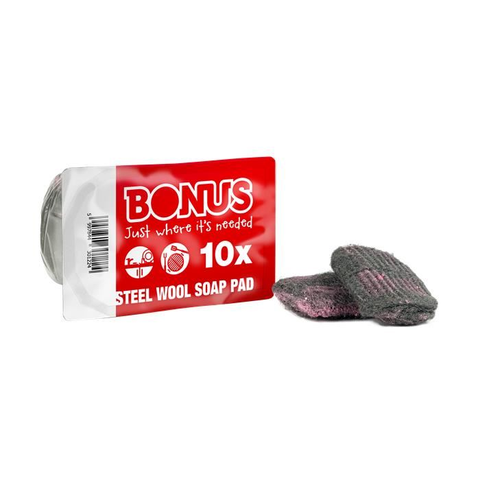Bonus szappanos párna, rozsdamentes (10 db/csomag) (B224) (bonusB224)