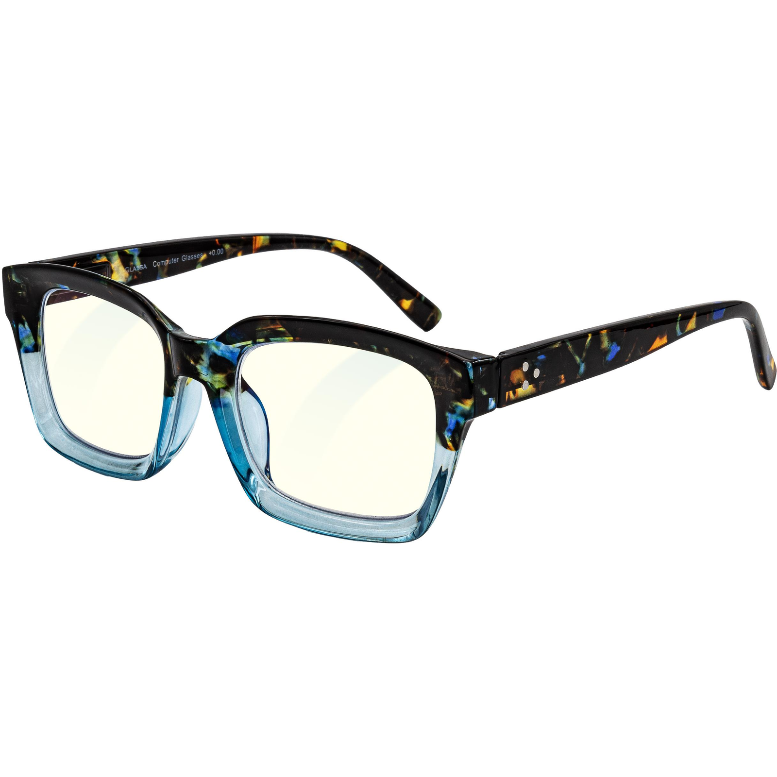 GLASSA Blue Light Blocking Glasses PCG 014, +0,00 dio, blue pattern (8592857143006)
