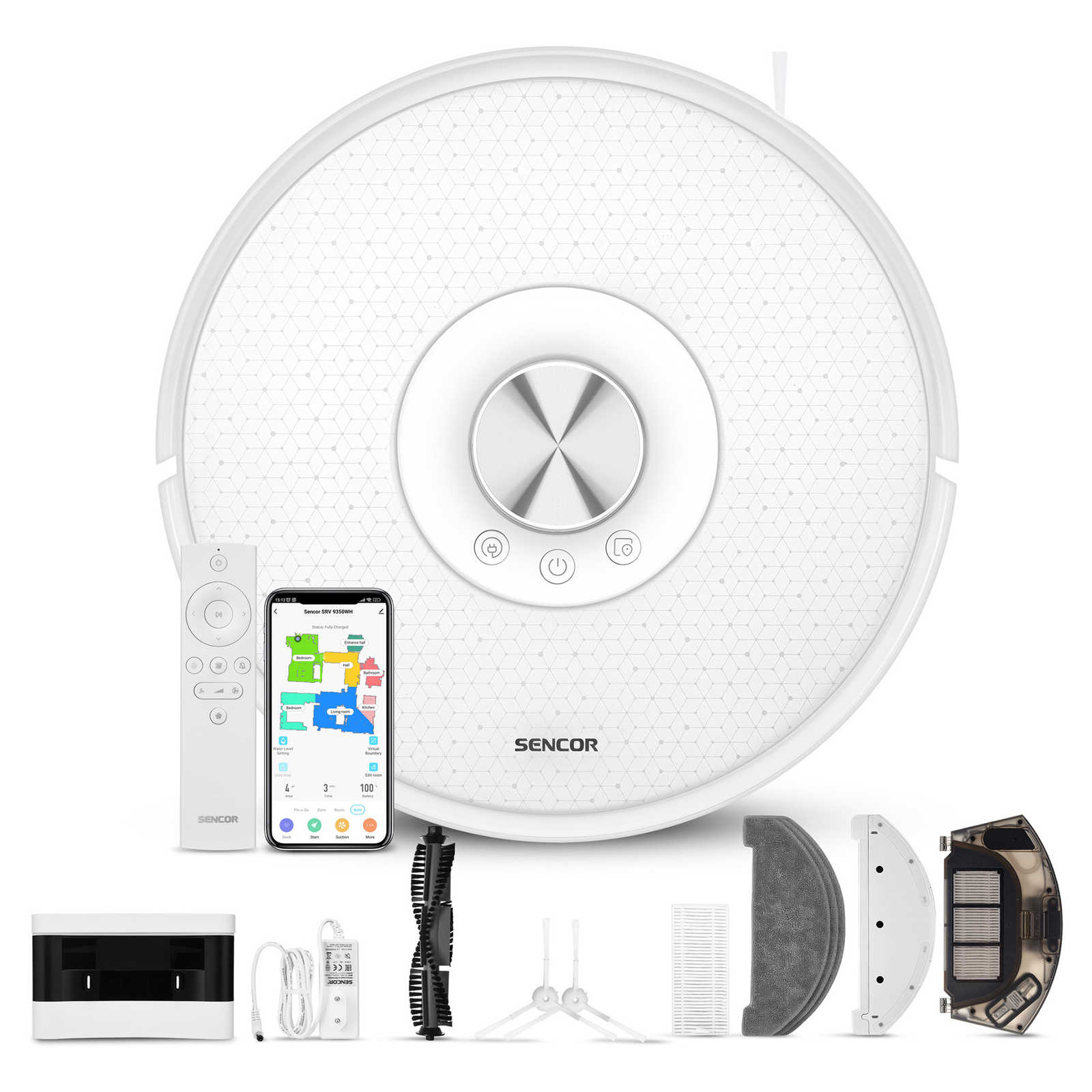 Sencor SRV 9350WH Robotporszívó - Fehér (SRV 9350WH)