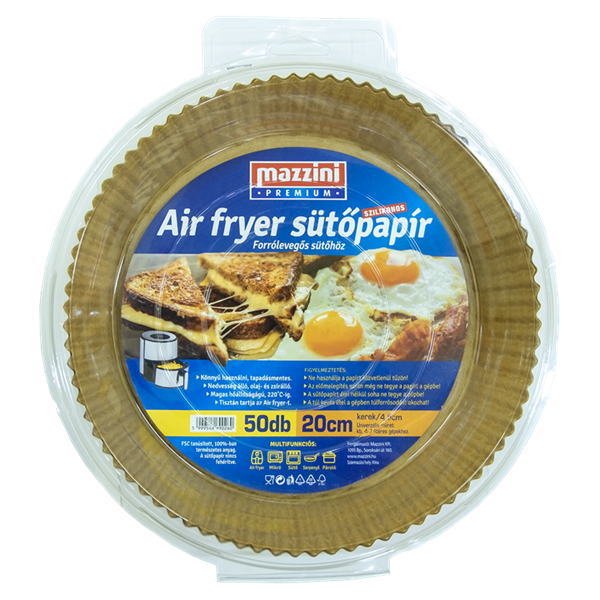 MAZZINI 103056 Premium Air Fryer Kerek Sütőpapír - 20 cm - 50 db (103056)