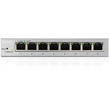 Zyxel GS1200-8 Gestionado Gigabit Ethernet (10/100/1000) Plata