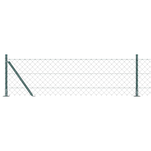 Kerítésoszlop szett Ezüst 25 x 0.6 m Horganyzott acél & PVC