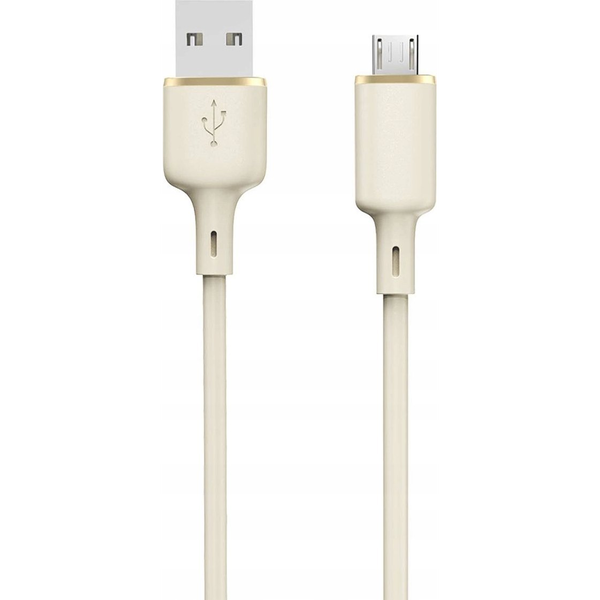 SR USB-A - microUSB 5A ojačan kabel, 1m, bež
