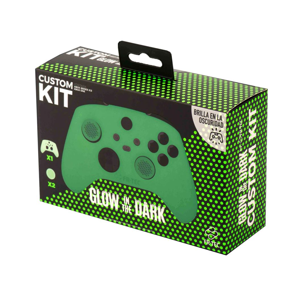 FR-TEC Glow in the Dark Xbox Series/One kontroller gumiborítás és analóg kupak zöld (FT3005) (FT3005)