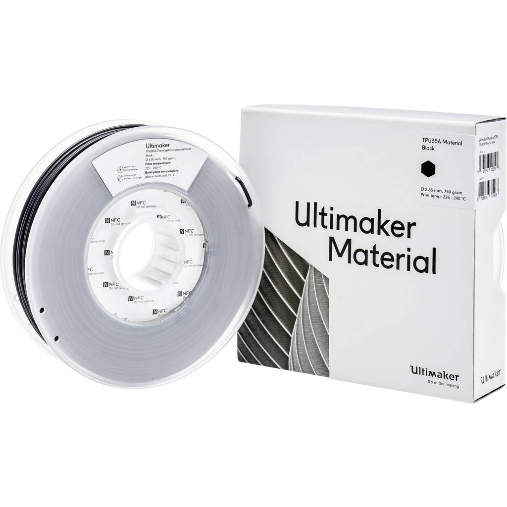 Ultimaker TPU95A 3D nyomtatószál TPU 2.85 mm 700 g Fekete 1 db (PMUM-1006-003) (PMUM-1006-003)