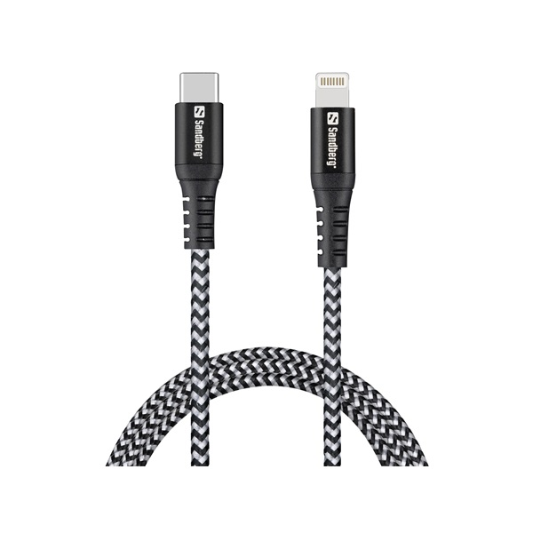 Kabel Sandberg USB-C na Apple Lightning 1 m černý