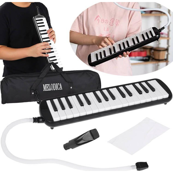 Melody Keyboard Szájharmonika Két Fúvókával És Tokkal