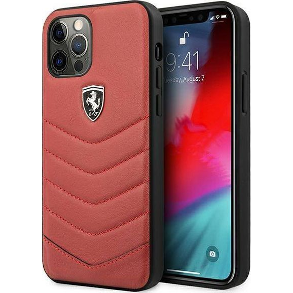Ferrari Off Track Quilted Apple iPhone 12 / 12 Pro Telefon Tok - Piros (3700740479513)