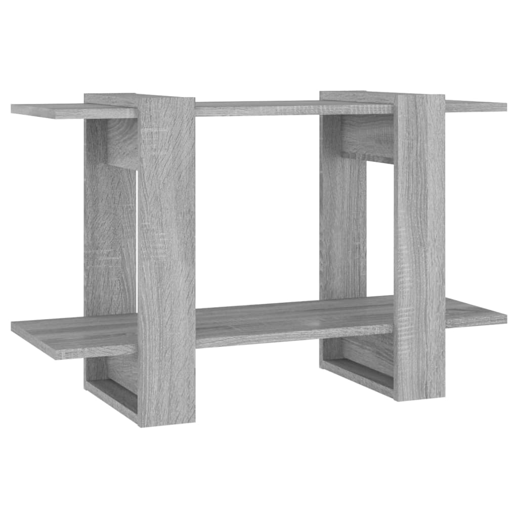 szürke sonoma színű könyvszekrény/térelválasztó 80 x 30 x 51 cm (813582)