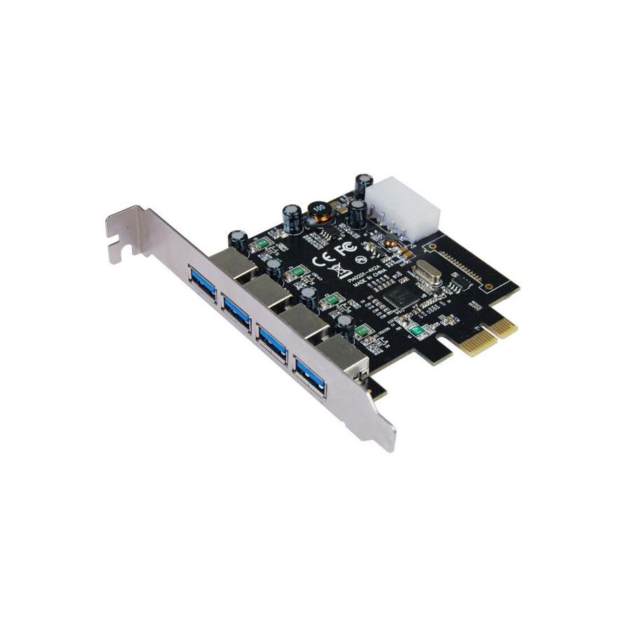Longshine USB 3.0 Card PCIe 4*extern retail (LCS-6380-4) (LCS-6380-4)