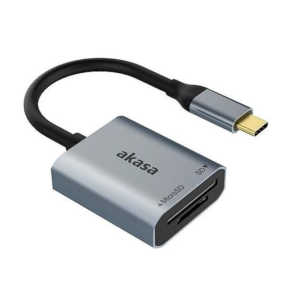 Двоен четец на карти Akasa AK-CR-10BK USB 3.2 Type-C AK-CR-10BK