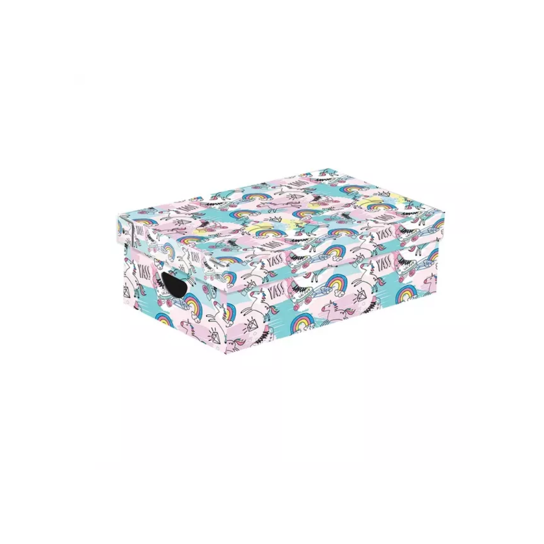 Oxybad Unikornis mintás tárolódoboz gyerekszobába 9 cm - Mintás (05623)