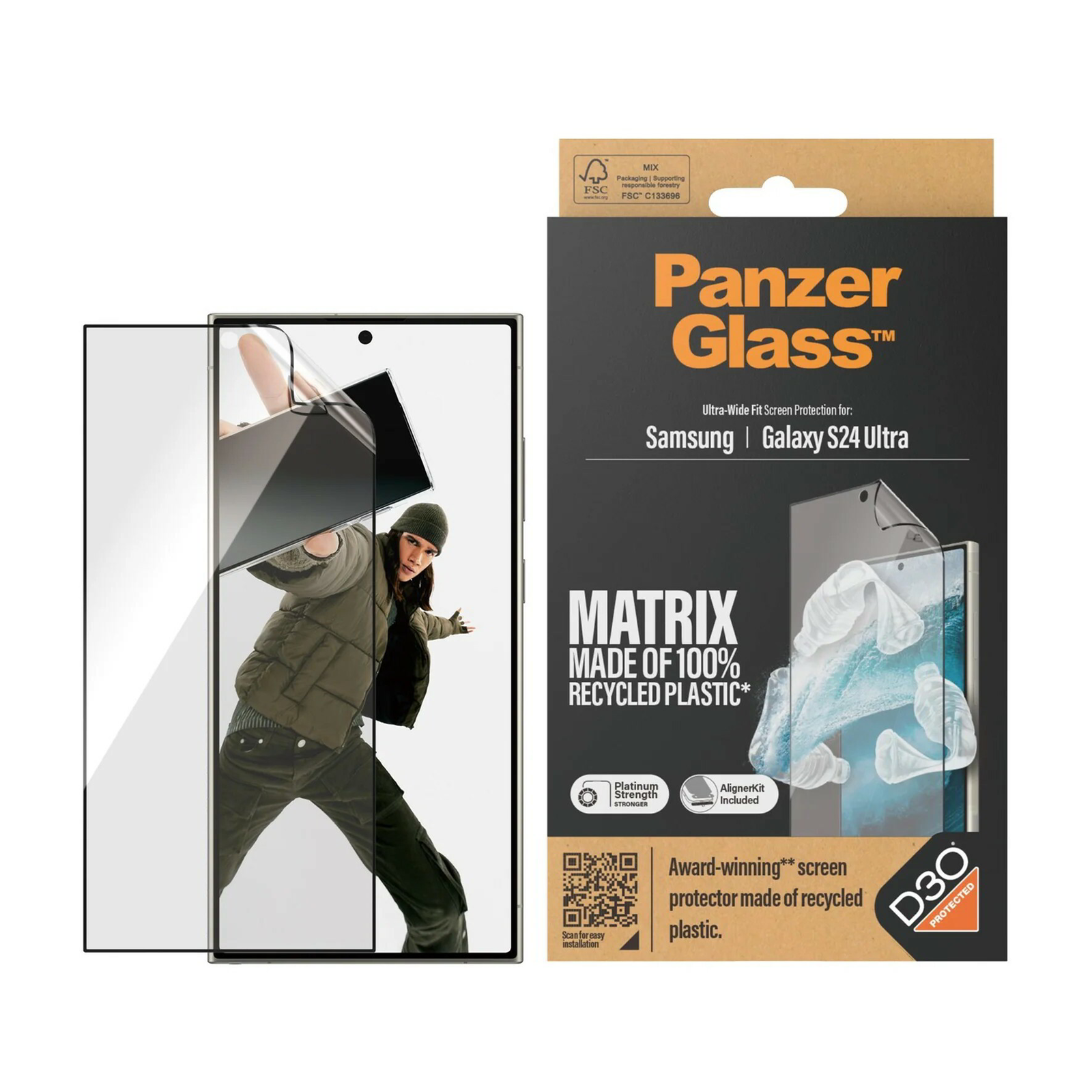 PanzerGlass Ultra-Wide Fit Samsung S24 Ultra S928 D3O Telefon Kijelzővédő fólia (7355)
