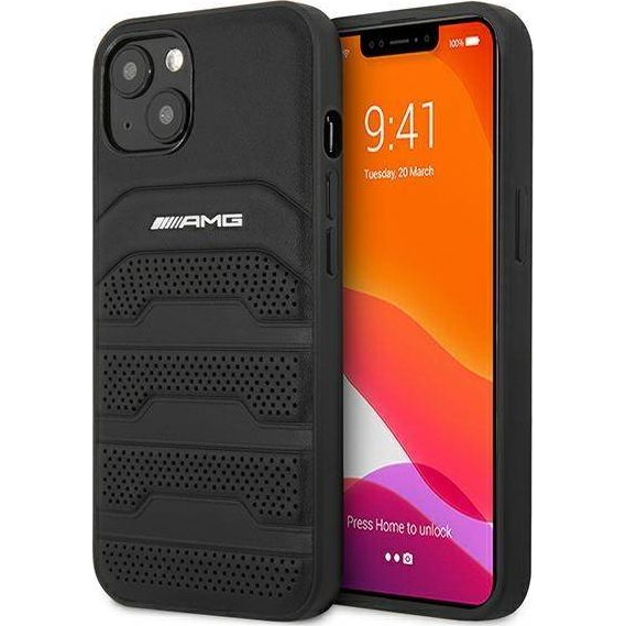 AMG Apple iPhone 13 Mini Dombornyomott Telefon Tok - Fekete (MRS029BLK)