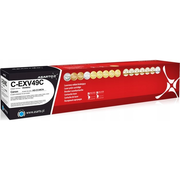 Asarto AS-CC49CN Toner cyan pentru Canon C-EXV49C, 19.000 de pagini