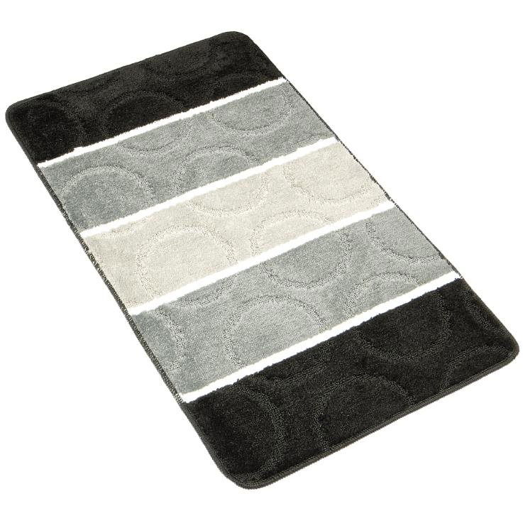 BELLATEX s. r. o. Bath. bath mat-AVANGARD 60 × 100 700/892 black and grey rounds (9739)