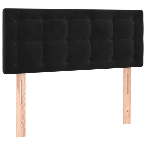 Tăblie de pat, negru, 100x5x78/88 cm, catifea
