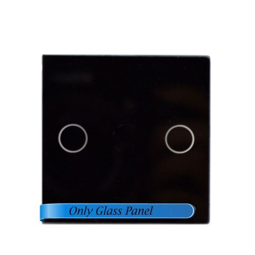 SMARTZILLA moduláris üveg panel kerethez, 2 csatornás kapcsolóhoz fekete (2039302) (smart2039302)