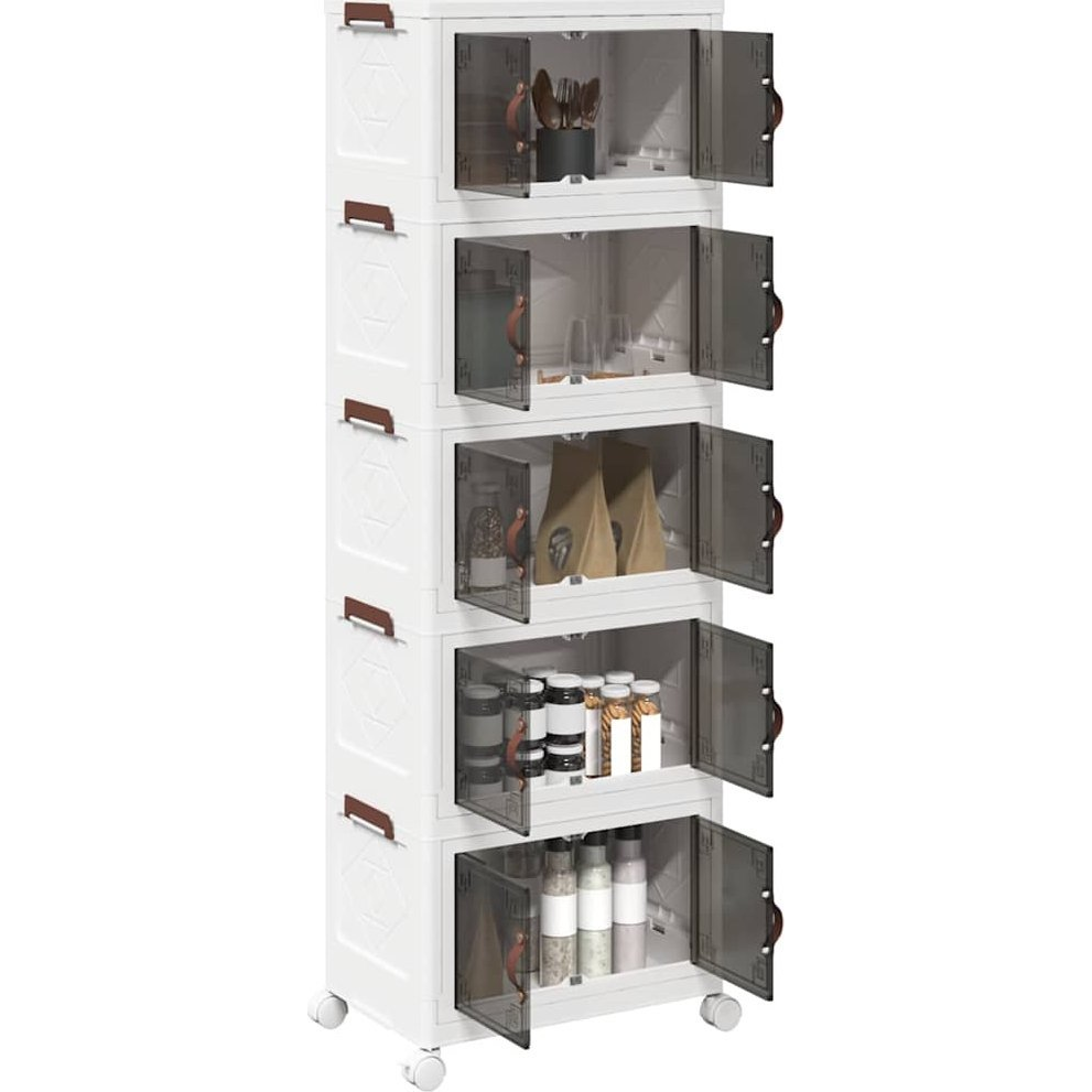 egymásra rakható tárolódoboz kerekekkel 5 rétegű 28 L (4012373)