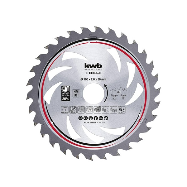 EINHELL Körfűrészlap HM Ø 190 x 30mm 2.0mm 30Z