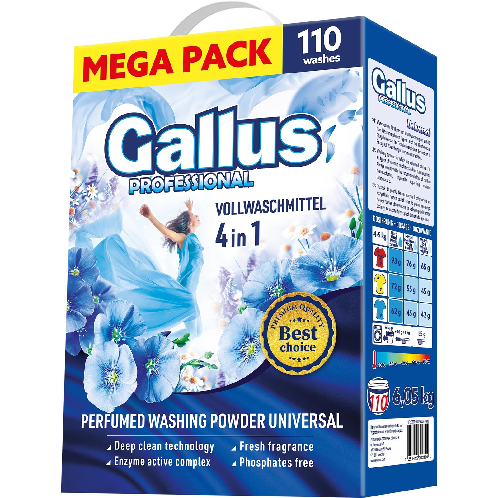 Gallus Professional 4in1 Universal mosószer 6.05 kg (4251415302104) (4251415302104)