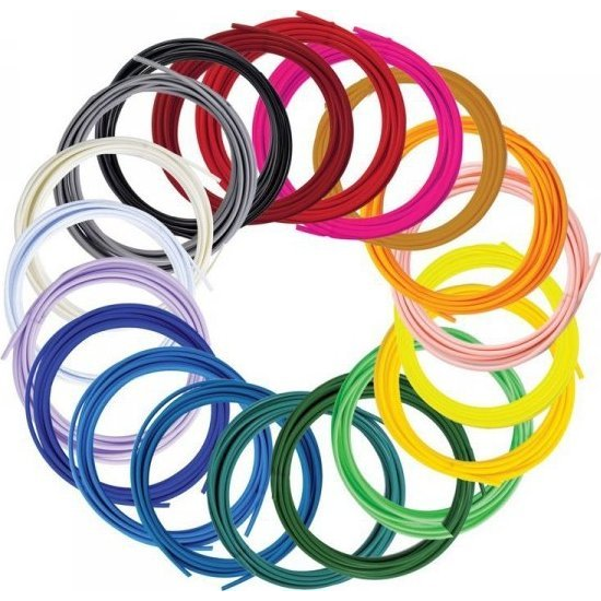3Doodler Filament FLOW 20 PLA 20 Farben Nachfüllpack Polylactic acid (PLA) Čierna, Modrá, Tmavo zelená, Tmavoružová, Zlato, Zelená, orgován, Námorná, Oranžová, Ružová, Priehľadná, Biela, Žltá