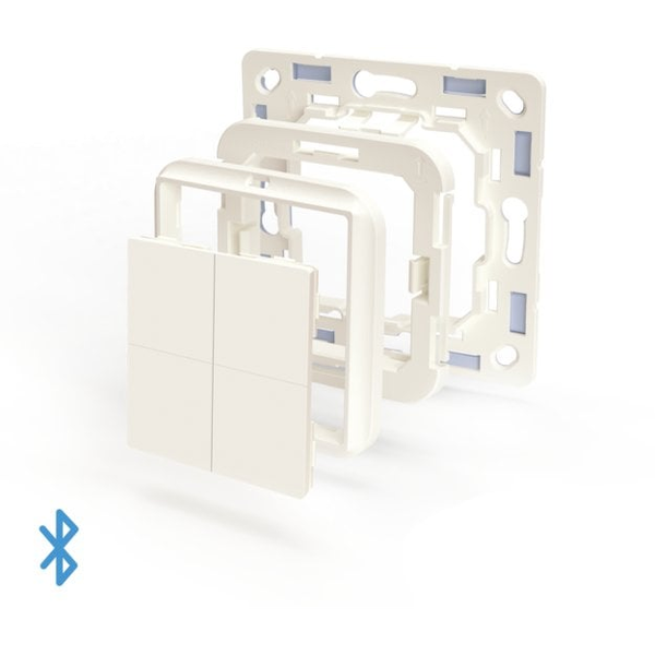 Shelly Plug & Play "BLU Wall" Switch 4 Adapter Busch-Jaeger Weiß