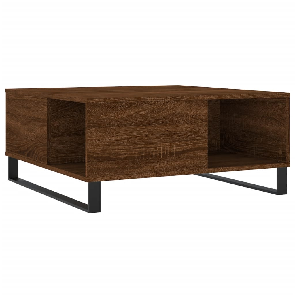 barna tölgyszínű szerelt fa dohányzóasztal 80x80x36,5 cm (830795)