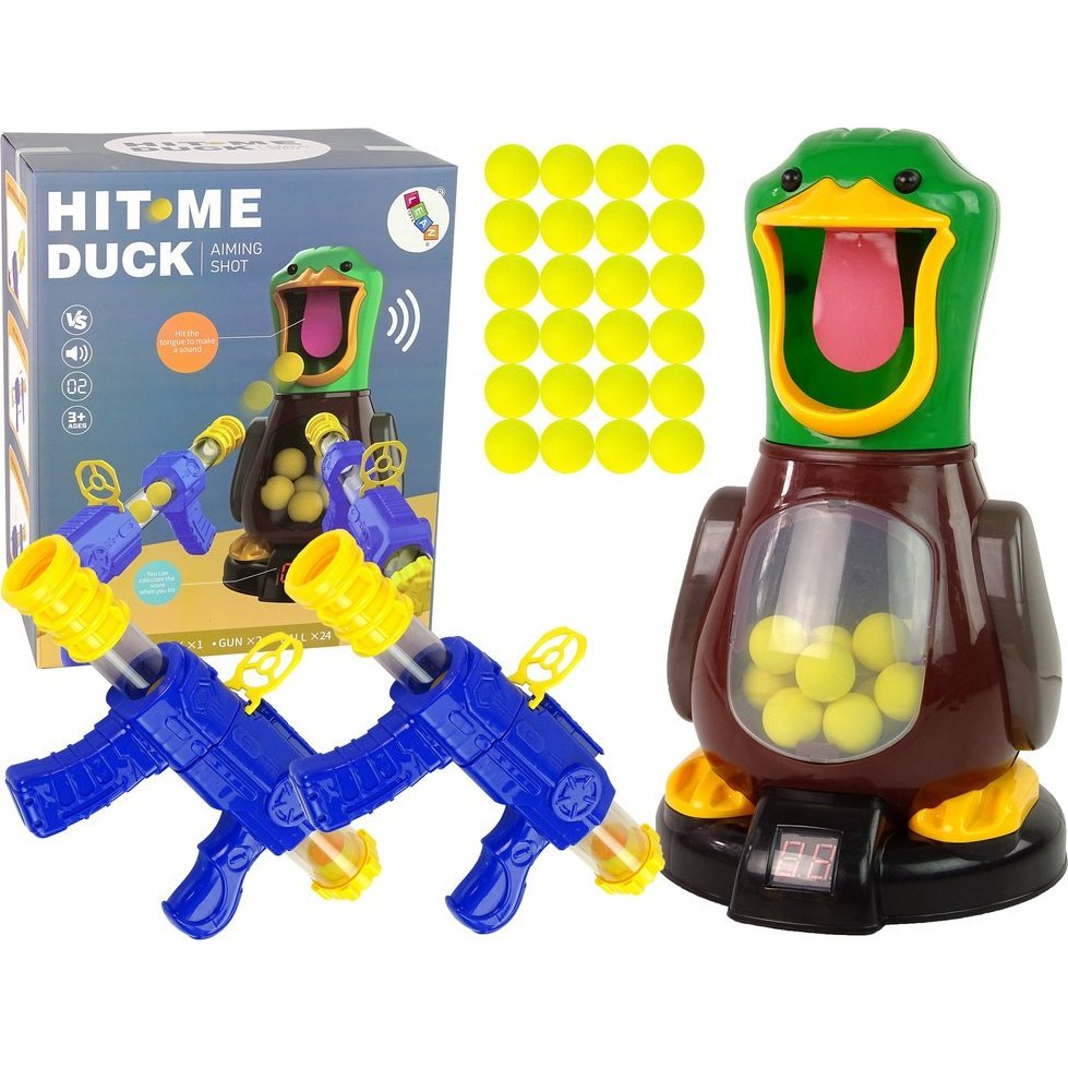 Arcade Játék Lövöldözős Kacsa Fegyverek Puha Labdák Hang (13096)