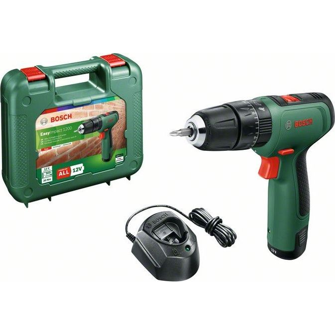 Bosch EasyImpact 1200 1500 ot/min Rýchloupínanie 1,1 kg Čierna, Zelená (0.603.9D3.104)