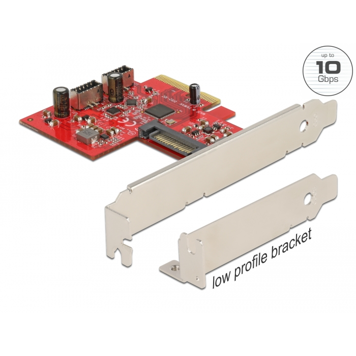 Delock PCI Express Kártya 2 x belső USB 3.2 Gen 2 Kulcs A, 20 tűs anya csatlakozó (90058) (90058)