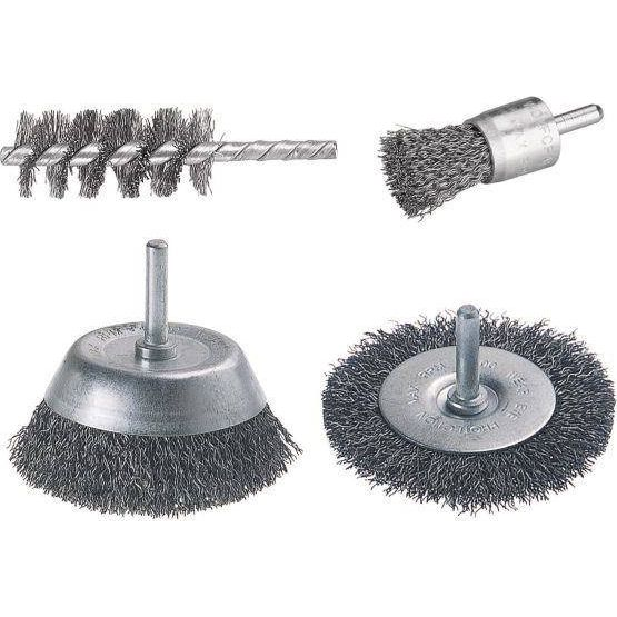 WOLFCRAFT acéldrót kefekészlet, 4 részes (405116)