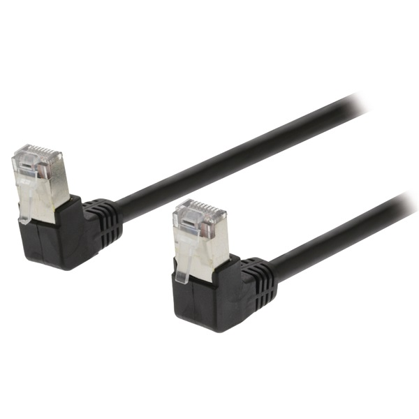 Nedis Valueline VLCP85127B30 SF/UTP Cat5e patch kábel, RJ45, 10/100/1000 Mbit/s, hossz 3m, fekete (VLCP85127B30)
