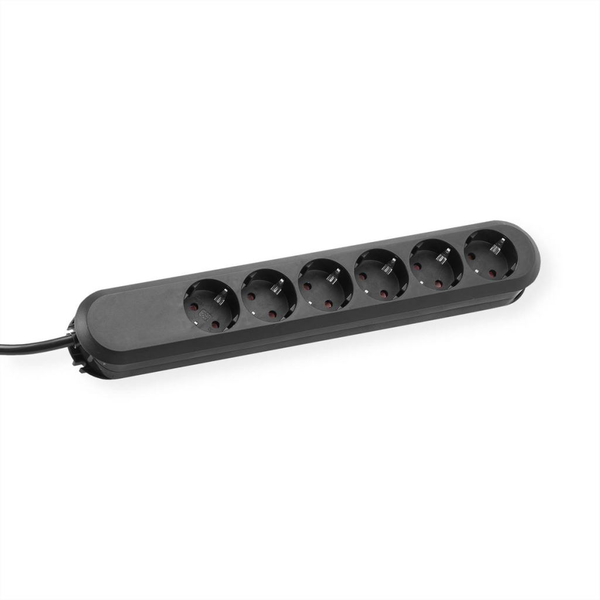 SMART Steckdosenleiste 6-fach (schwarz, 5 Meter Kabel)