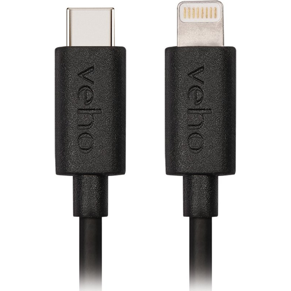 Veho VCL-004-MFI-C-20CM cablu Lightning 0,2 m Negru