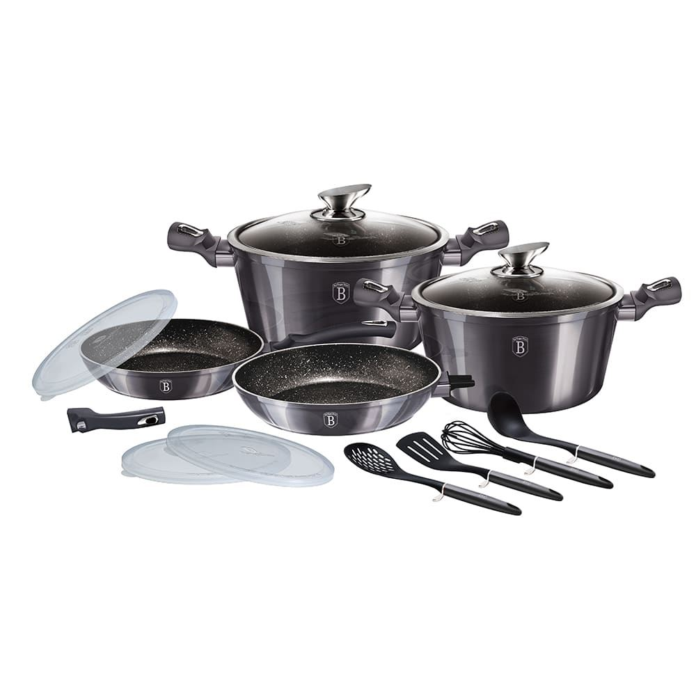Berlinger Haus Metallic Line Carbon Edition edénykészlet 13 részes (BH/7059) (BH/7059)