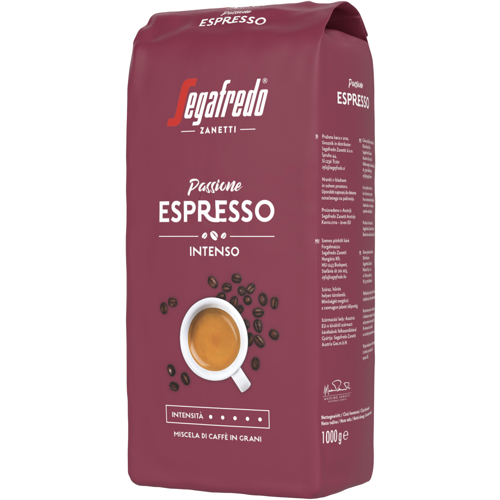 Segafredo Passione Espresso, szemes, 1000g (9001810115947)