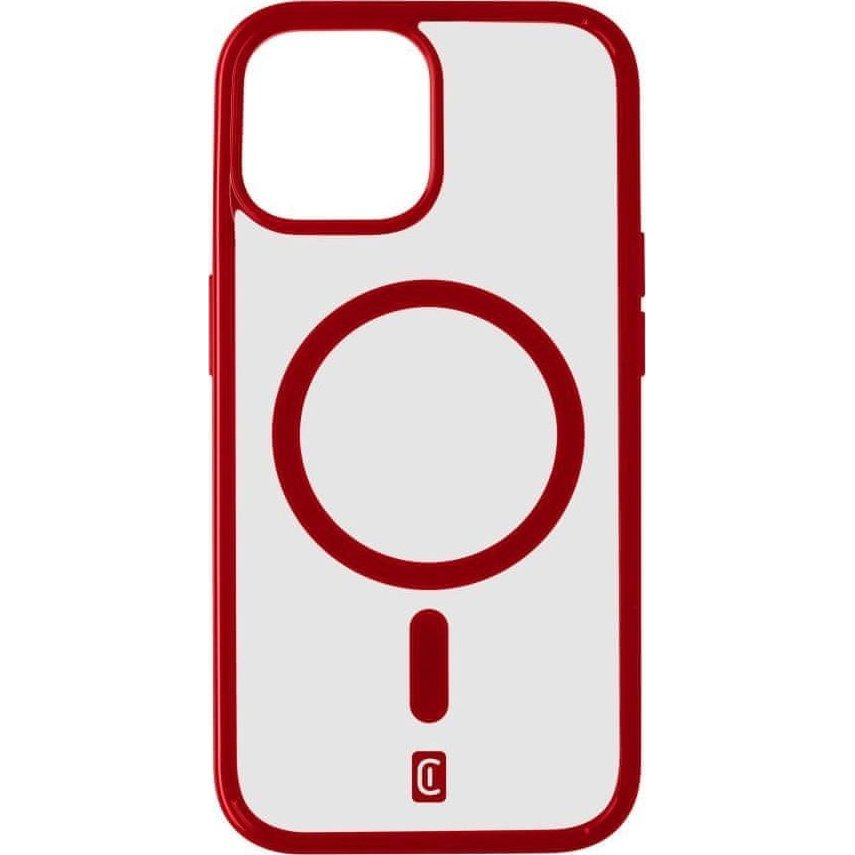 Cellularline Pop Mag back cover with Magsafe support for Apple iPhone 15, clear/red (POPMAGIPH15R)